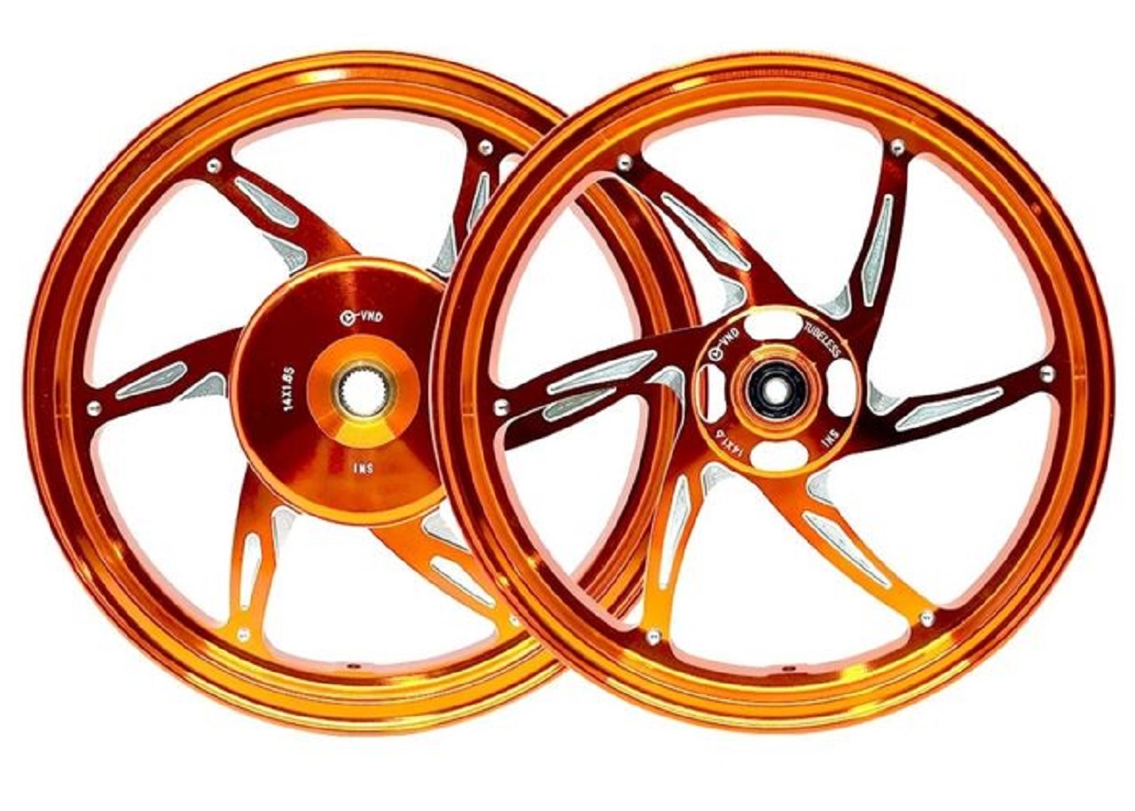 VND baru saja merilis pelek racing Six Star V2 untuk Beat, Vario 125/150, Mio, Mio 125 / Mio M3 hingga Jupiter Z. SP/ VND