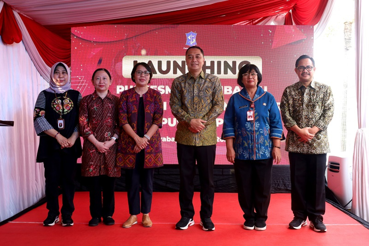 Peresmian dipusatkan di Pustu Putat Jaya Gede, Kecamatan Sukomanunggal, Kota Surabaya, Jumat (14/06/2024).SP/SURA