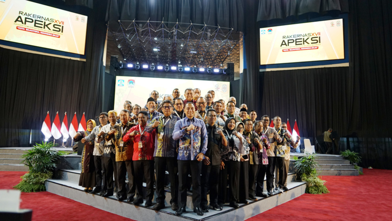 Rakernas XVII APEKSI 2024 di Kota Balikpapan, Kalimantan Timur, Rabu (5/6/2024). SP/SURA