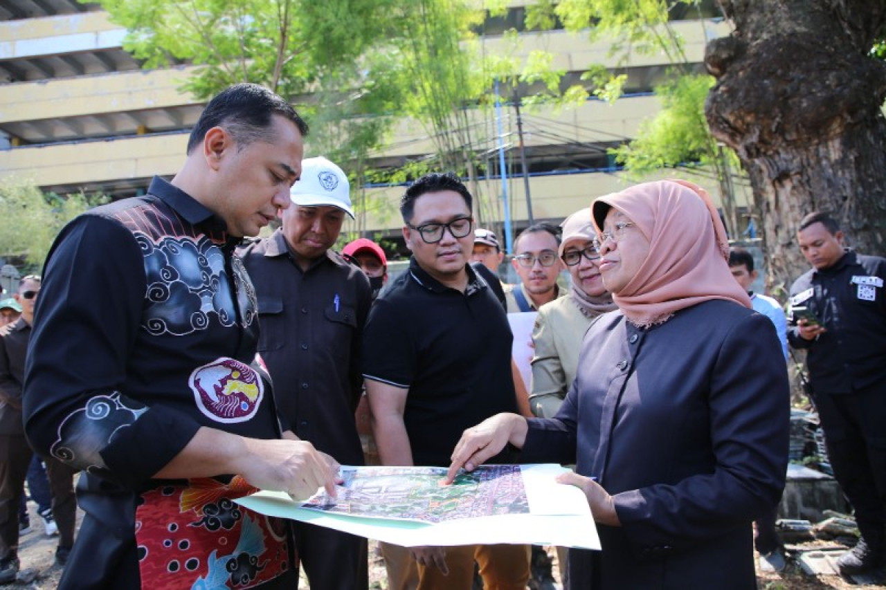 Wali Kota Surabaya Eri Cahyadi mengatakan, telah menginstruksikan percepatan revitalisasi Eks THR-TRS.SP/SUR