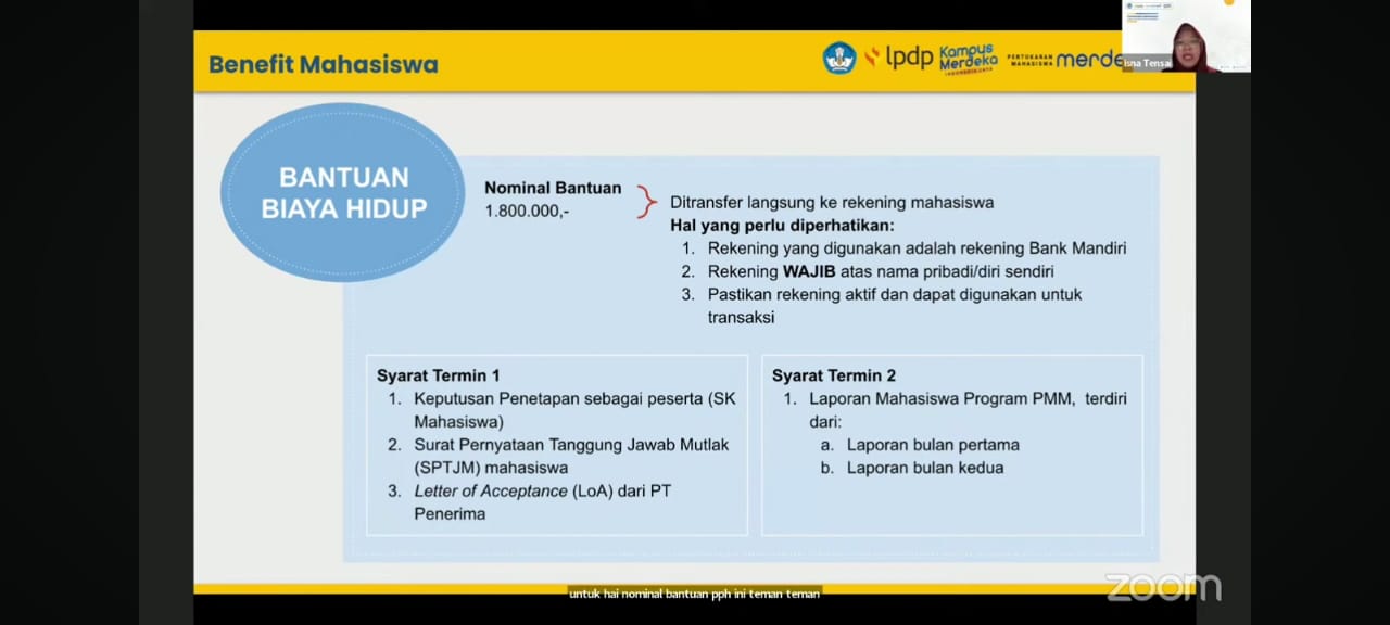 Biaya yang dijanjikan di awal program.