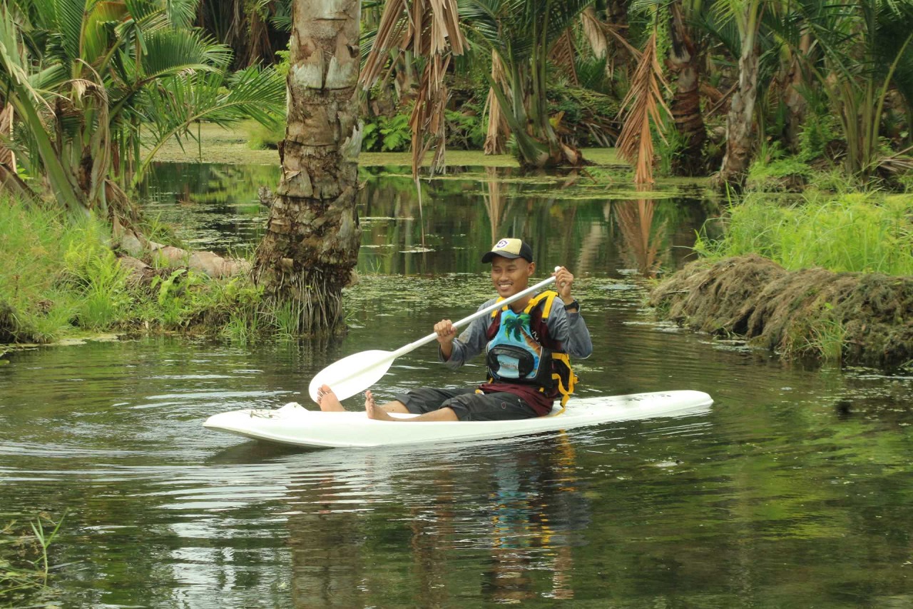 Destinasi wisata air tawar, Main Snorkeling di Suruan Eco Park Tuban. SP/ TBN