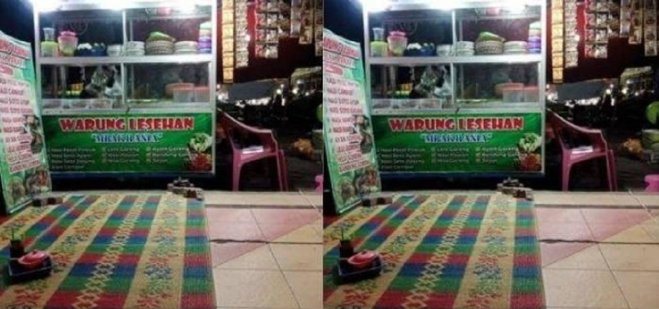 Penampakan warung di Alun-alun Ponorogo yang getok harga tak wajar. SP/ PNG