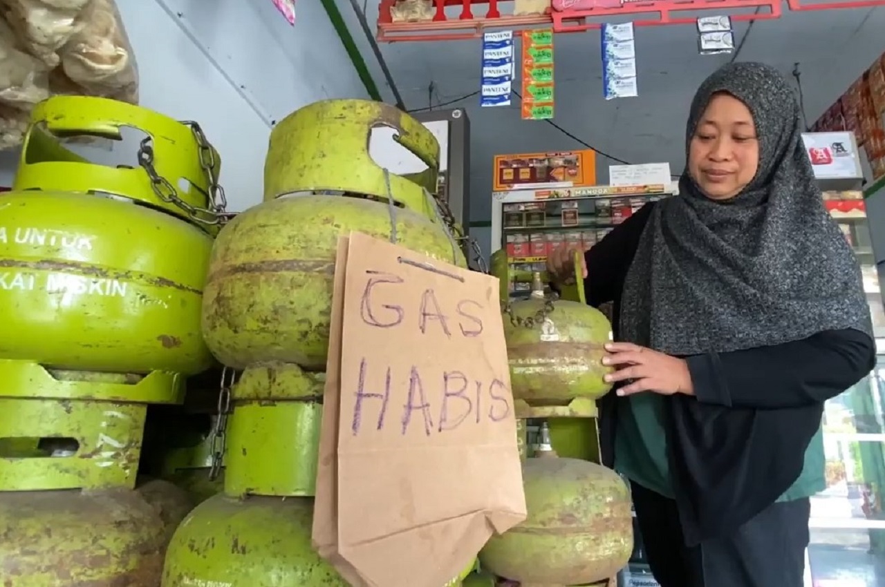Ilustrasi. Penjual gas elpiji 3 kg di wilayah Kabupaten Blitar. SP/ BLT