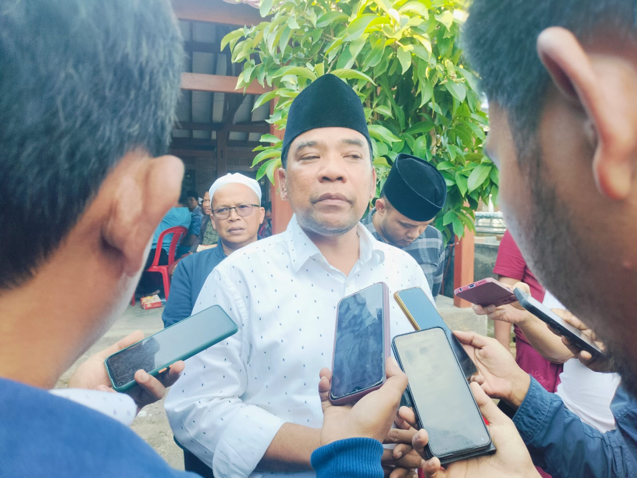 Mahfud saat memberikan keterangan pers pada awak media. SP/Wah