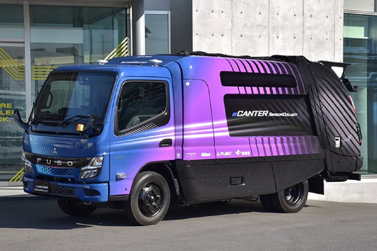 Truk sampah EV, Mitsubishi Fuso eCanter Sensor Collect. SP/ JKT