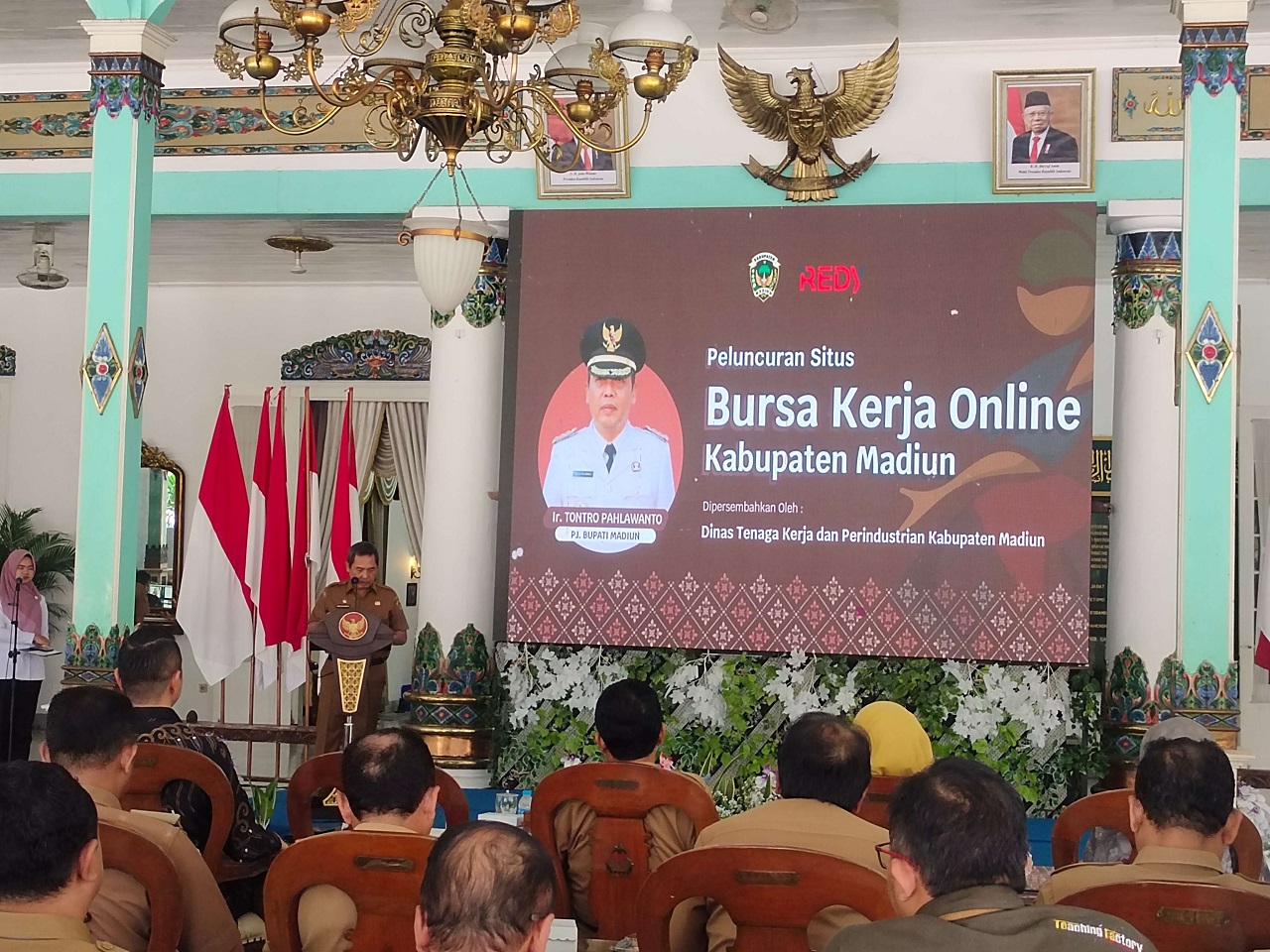 Pemerintah Kabupaten Madiun Launching Situs Bursa Kerja Online. SP/ MDN