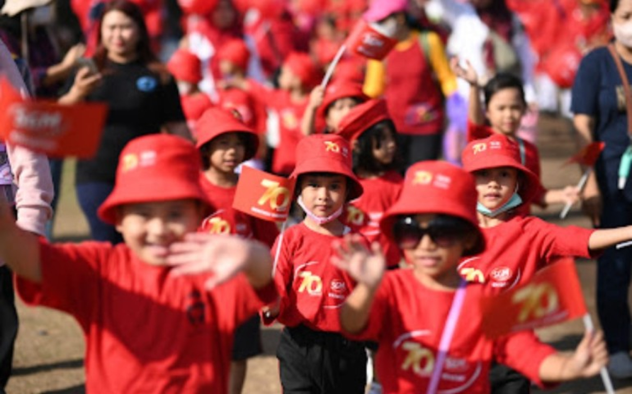 Pawai Generasi Maju yang melibatkan masyarakat setempat