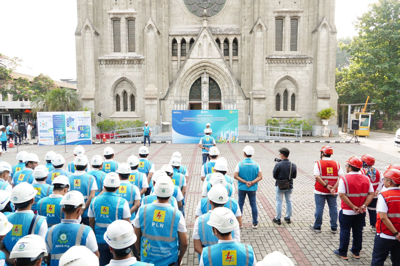 Apel Siaga Kelistrikan acara Kunjungan Paus Fransiskus di Jakarta dan Indonesia Internasional Sustainability Forum (ISF) 2024. Foto/Humas PLN