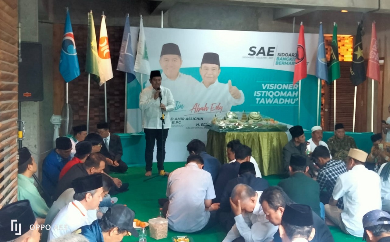 Bakal Pasangan Calon Bupati dan Wakil Bupati Sidoarjo Achmad Amir Aslichin - H. Edy Widodo maju dalam Pilkada 2024. SP/ HIKMAH