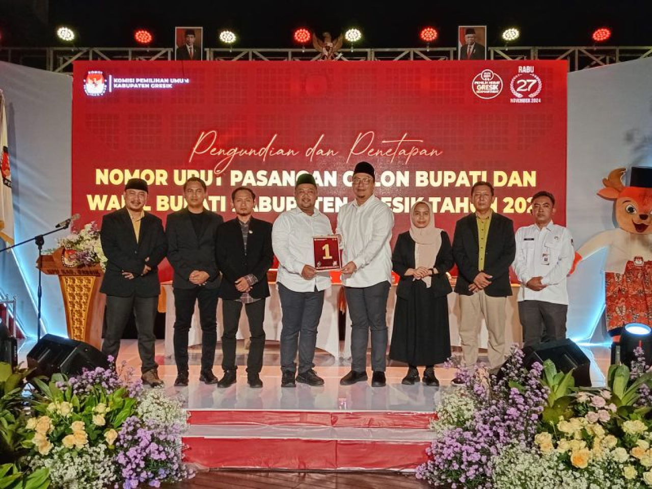 Pasangan Yani-Alif mendapatkan nomor 1 pada Pilkada Gresik 2024.