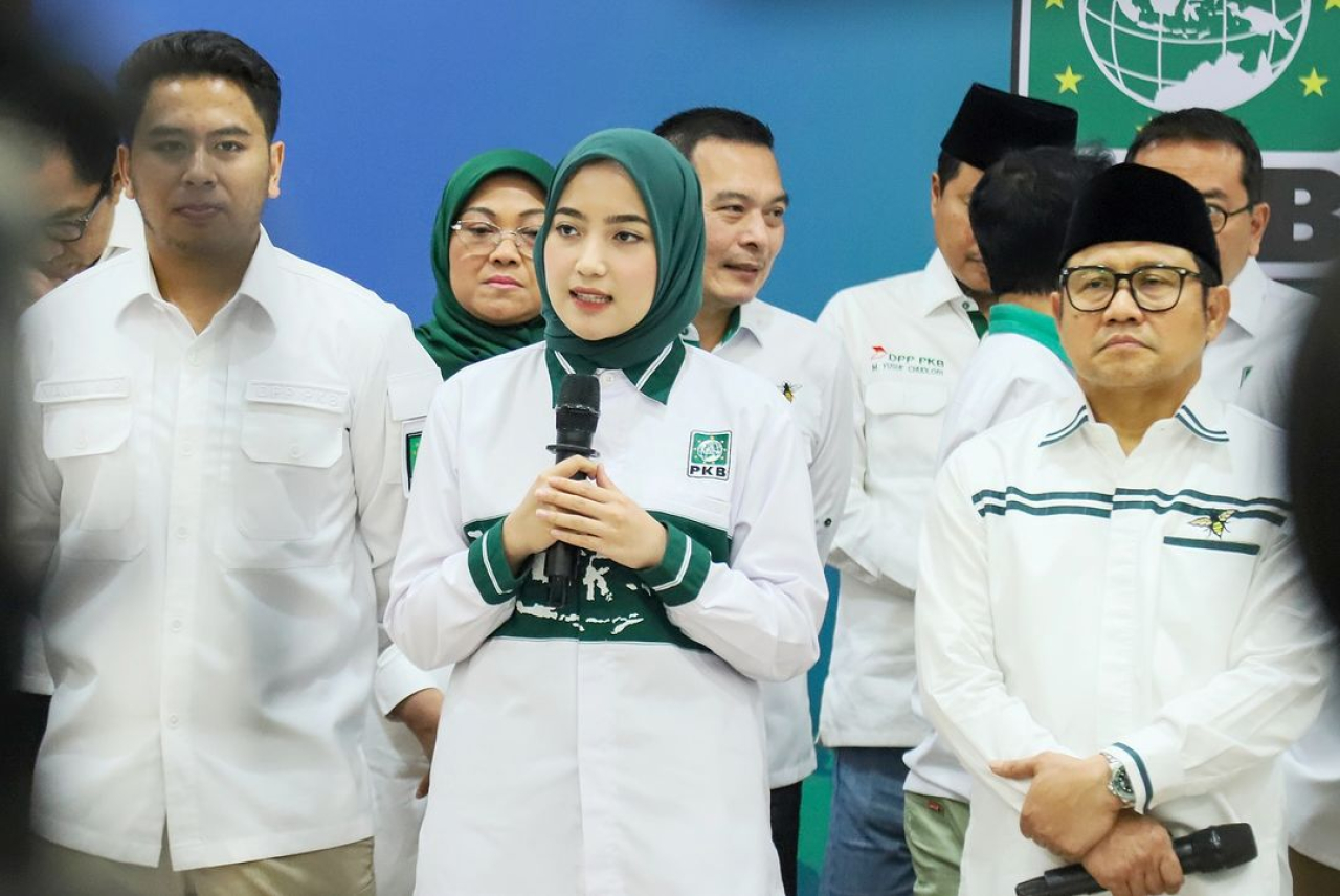 Ais Shafiyah Asfar, saat ditunjuk sebagai Ketua Harian PKB periode 2024-2029 oleh Cak Imin.