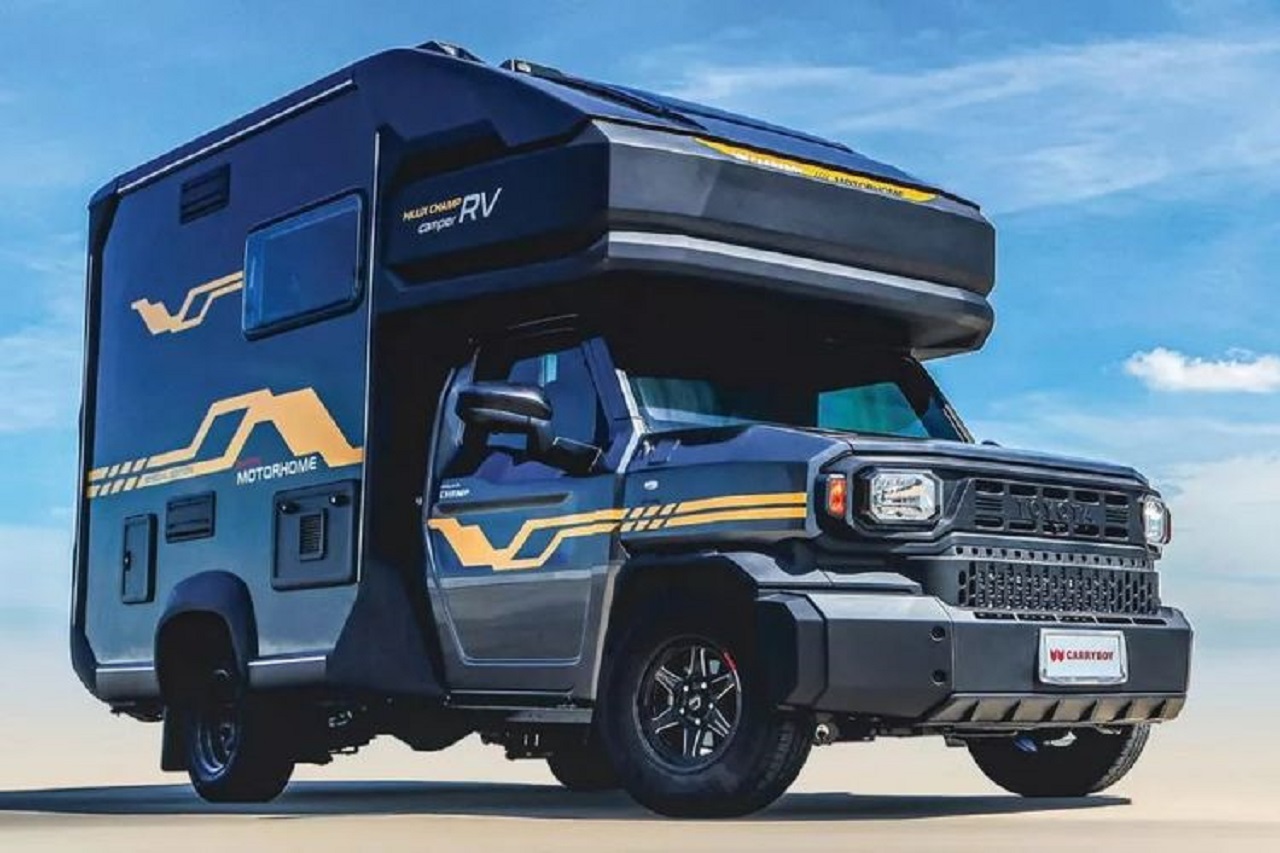 Hasil modifikasi Toyota model Hilux Rangga yang diubah menjadi penginapan berjalan. SP/ JKT