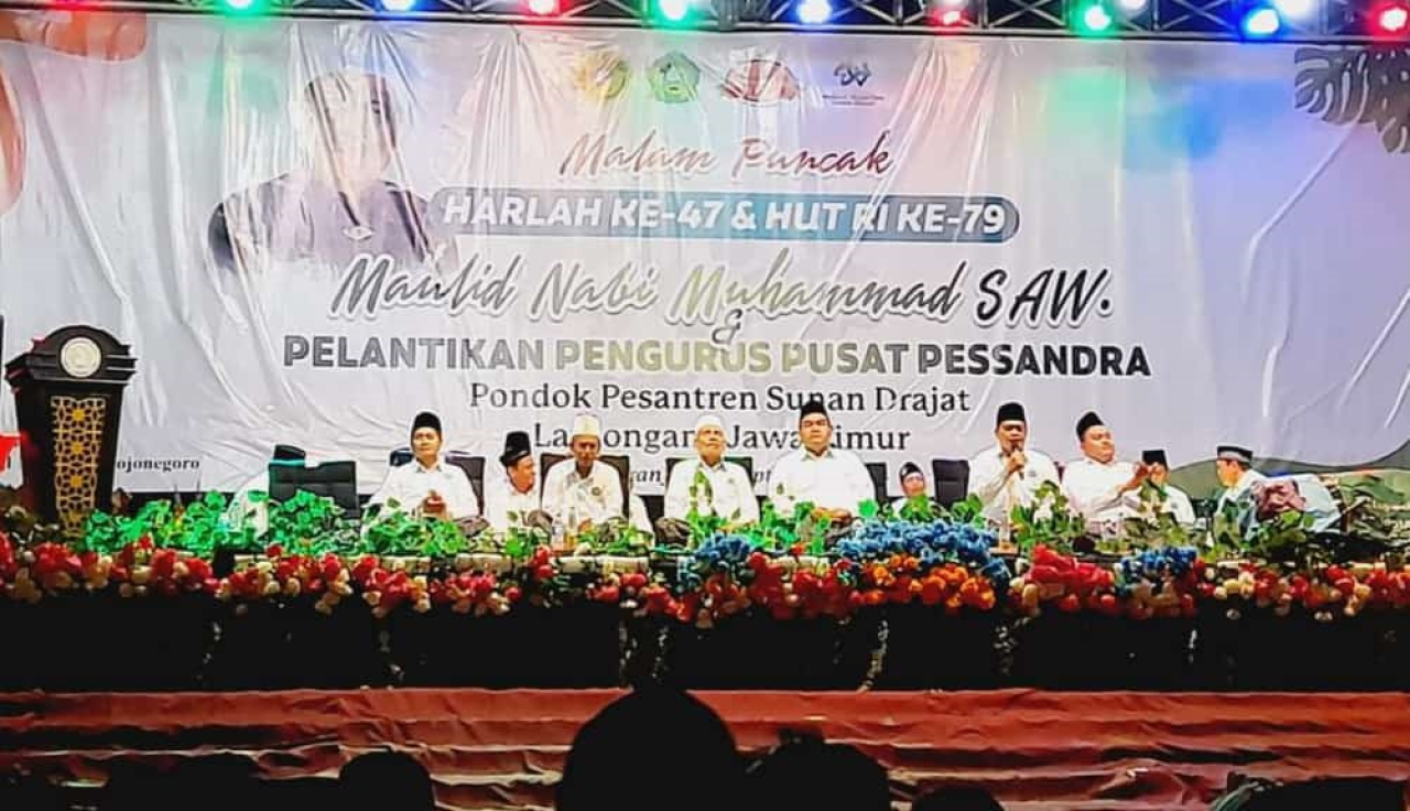 Harlah PPSD ke 47 dan Pelantikan PP. PESSANDRA Periode 2024-2027 berjalan dengan khidmat mesti diiringi hujan deras. SP/MUHAJIRIN