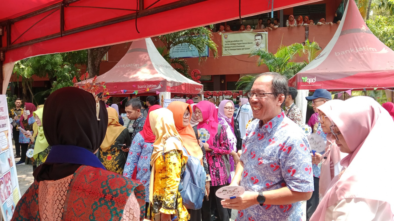 Kunjungan studi tiru program SSK dari Kabupaten Magetan ke SMPN 4 Kota Mojokerto. SP/Dwy AS