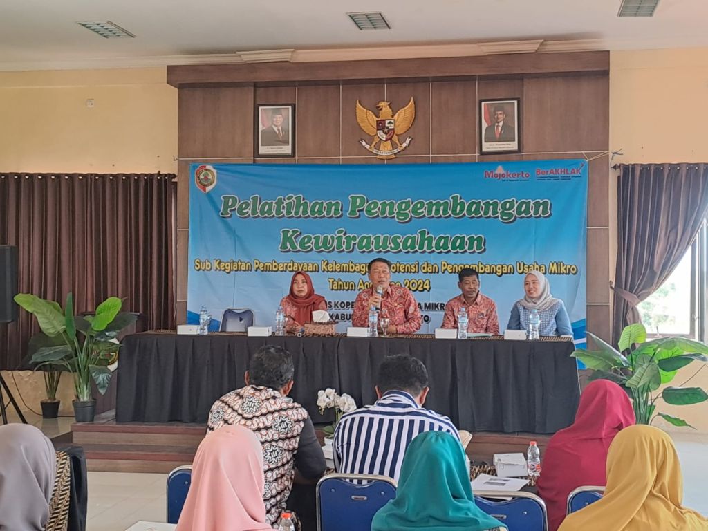 Pelatihan Pengembangan Kewirausahaan yang digelar Diskop Usaha Mikro Kabuoaten Mojokerto
