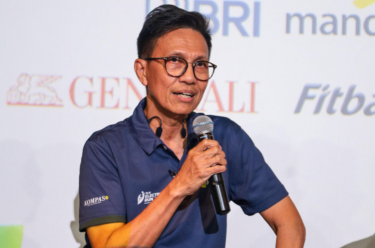 Sekretaris Jenderal PB PASI, Tigor Tanjung mengapresiasi kerja keras PLN dalam menyelenggarakan PLN Electric Run 2024. Foto/Humas PLN