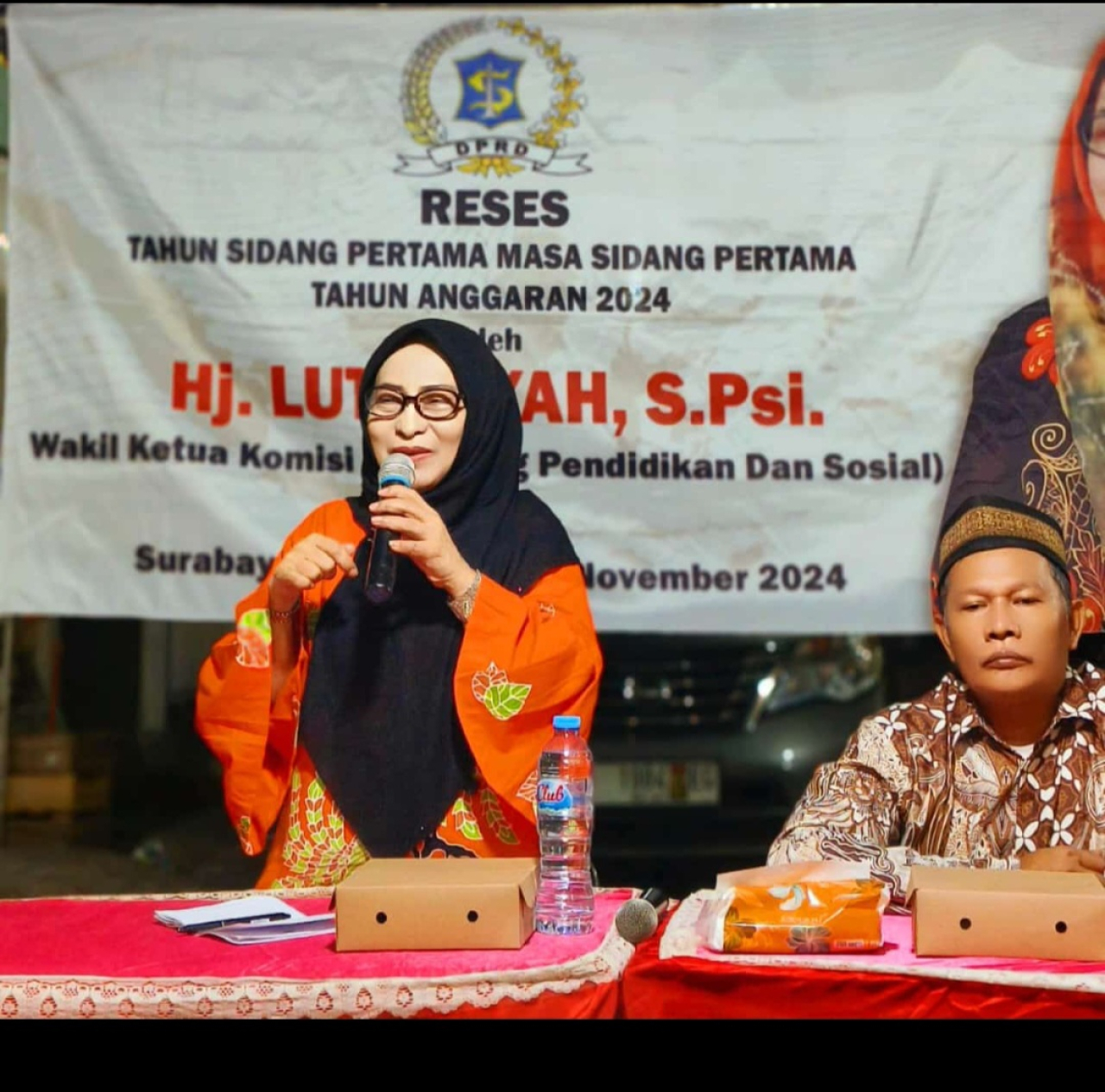 Wakil Ketua Komisi D DPRD Surabaya saat menjaring aspirasi masyarakat atau Reses.