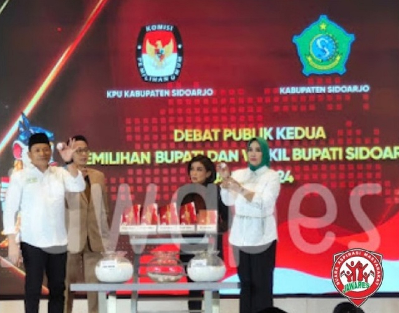 Subandi-Mimik Kuasai Debat Publik kedua Cabup dan Cawabup Sidoarjo. SP/ Hikmah