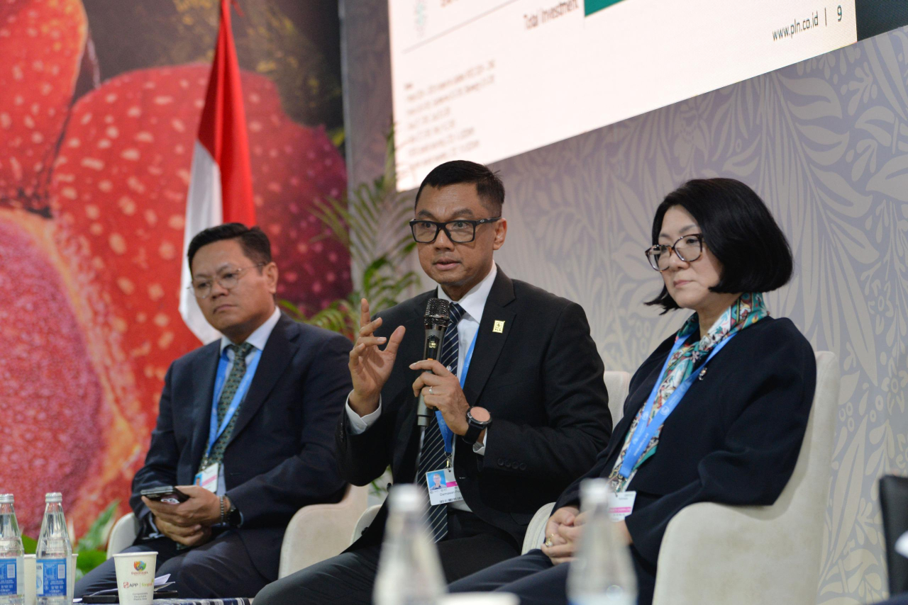 Dirut PLN, Darmawan Prasodjo, saat Pavilion Indonesia COP29, CEO Climate Talks, Baku, Azerbaijan, Senin (11/11/2024). Foto/Humas PLN