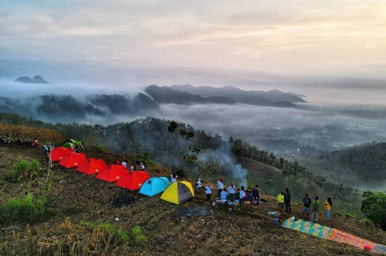 Destinasi wisata Puncak Jowin yang terletak di Dusun Ngeldok, Desa Winong Kecamatan Kalidawir, Tulungagung, Jawa Timur. SP/ TLG