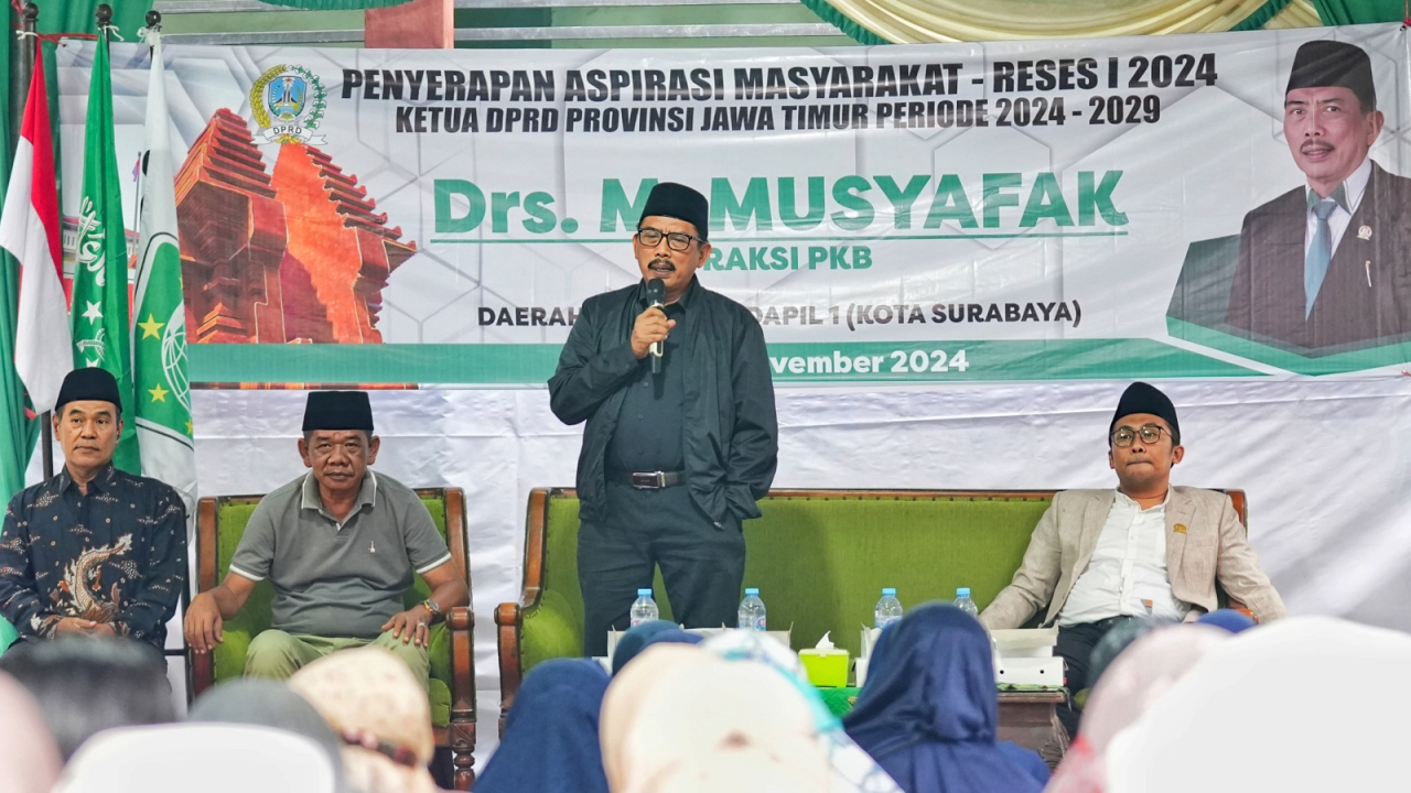 Ketua DPRD Jatim Musyafak Rouf saat reses di Kenjeran, Surabaya, 20/11/2024.
