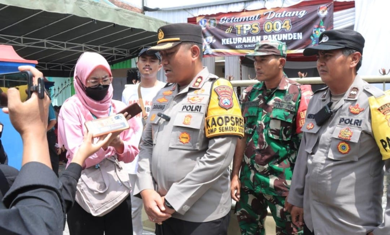 Kapolres Blitar saat memberikan keterangan kepada awak media. SP/Lestariono