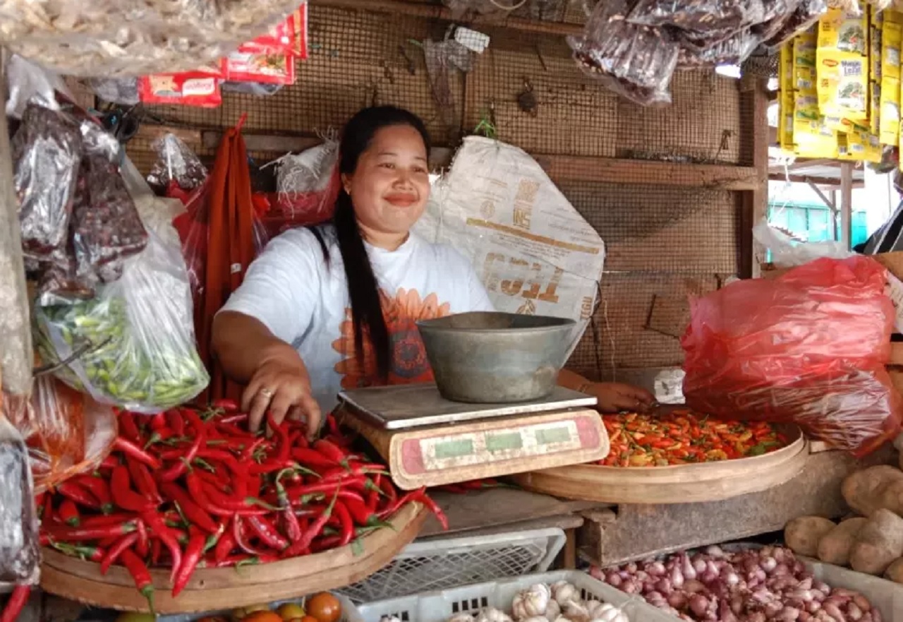 Ilustrasi. Penjual cabe di Pasar Tradisional Jombang, Jawa Timur. SP/ JBG