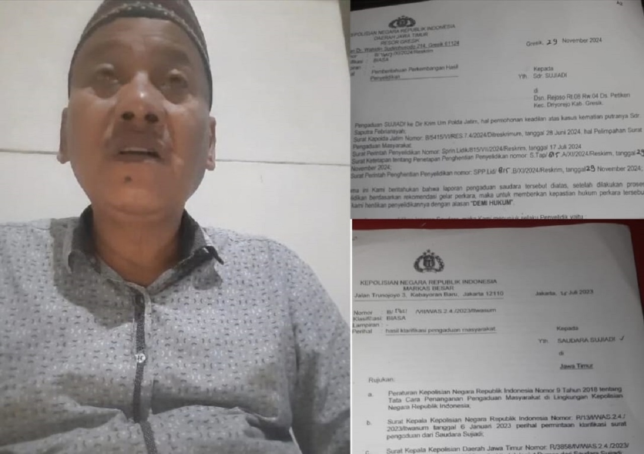 Pengusutan kasus dugaan pembunuhan Saputra Febriansyah (16), pemuda asal Desa Petiken, Driyorejo. SP/ Aidid