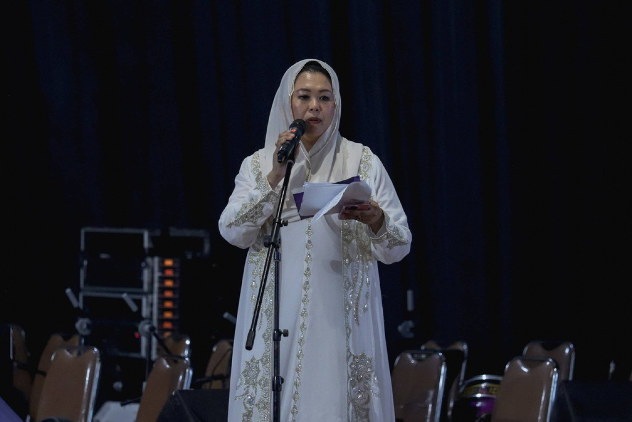 Yenny Wahid saat memeringati Haul ke-15 Gus Dur di Kediaman Gus Dur di Ciganjur, Jakarta Selatan, Sabtu (21/12/2024).