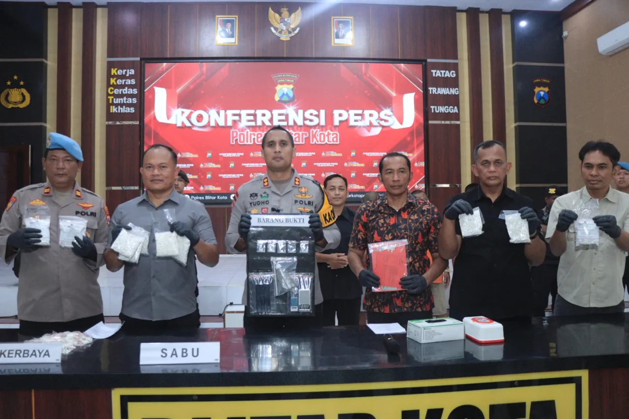 Polres Blitar Kota Tangkap Pengedar Sabu dan Pelaku Curanmor