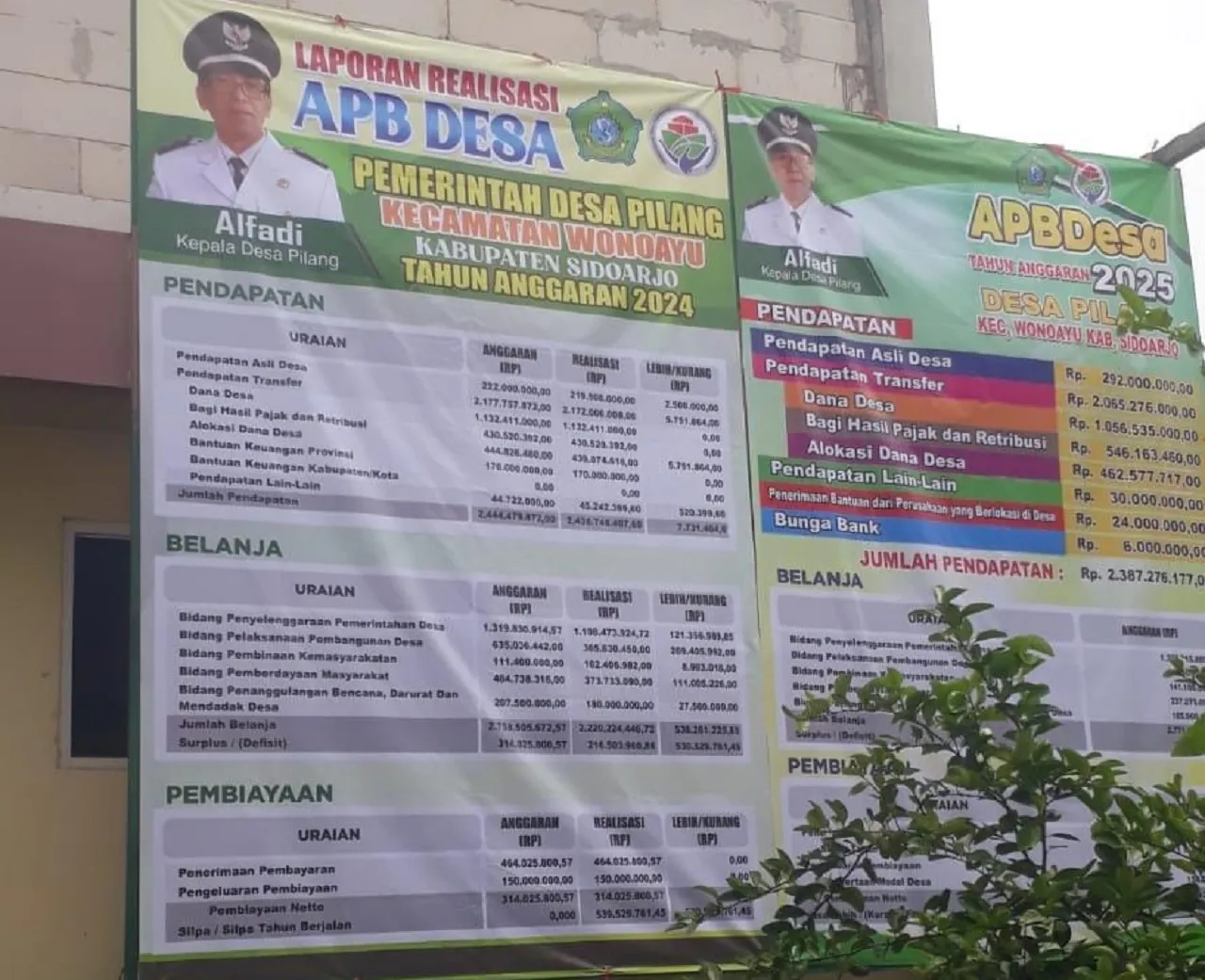 Wujud Transparansi Publik, Pemdes Pilang Pasang Baliho Infografis APBDes