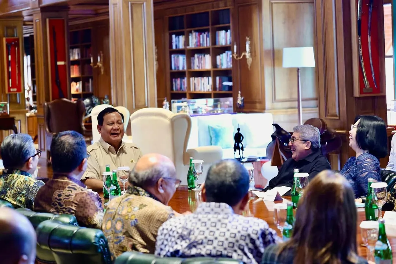 Prabowo, 6 Jam Bertukar Pikiran dengan Forum Pemred Bahas Isu Terkini
