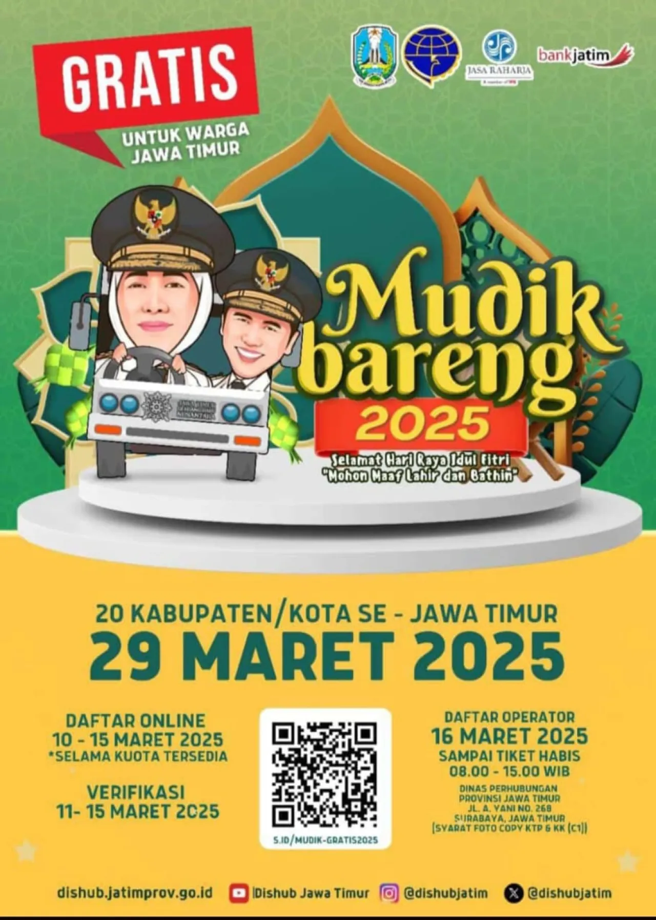 Pemprov Jatim Kembali Gelar Mudik Gratis Tahun 2025