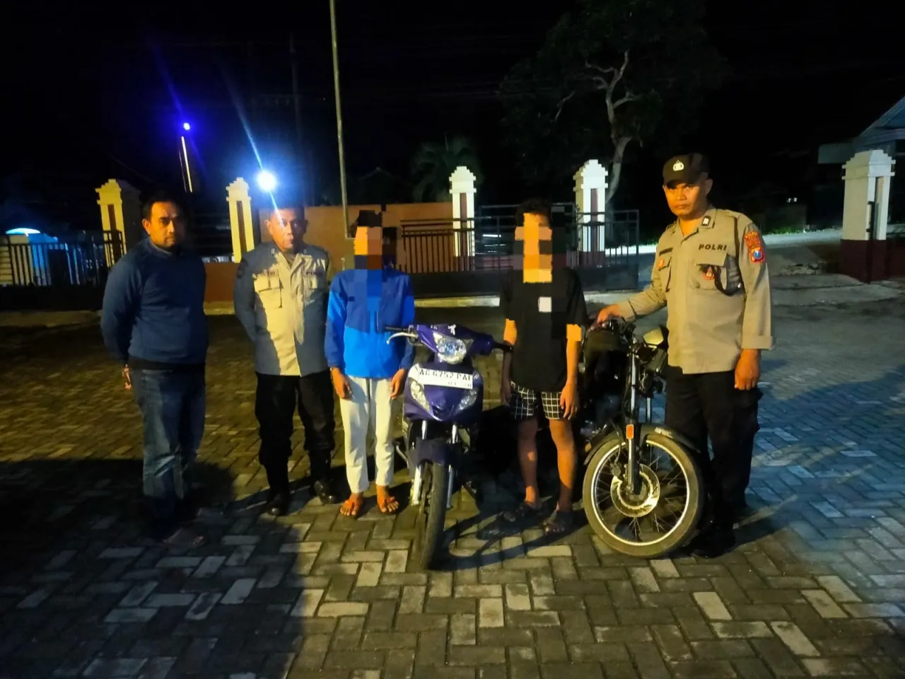 Dua Siswa SMP di Blitar Curi Motor di Tepi Jalan Desa