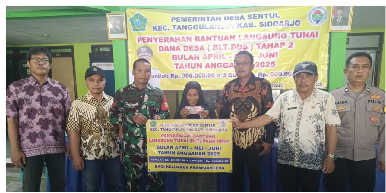 Penyaluran BLT-DD tahap 2 Desa Sentul Kecamatan Tanggulangin Tahun Anggaran 2025