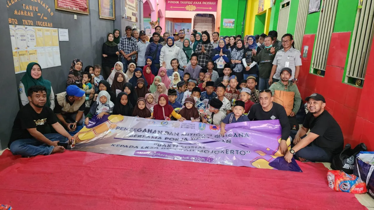 Kolaborasi BPBD Jatim dan Media, Bantu Anak-anak Penghafal Al-Qur’an di Yayasan Incerah