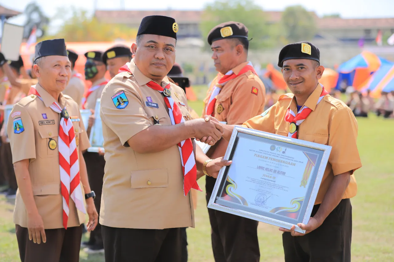 Kontingen Pramuka WBP Lapas Blitar Raih Juara