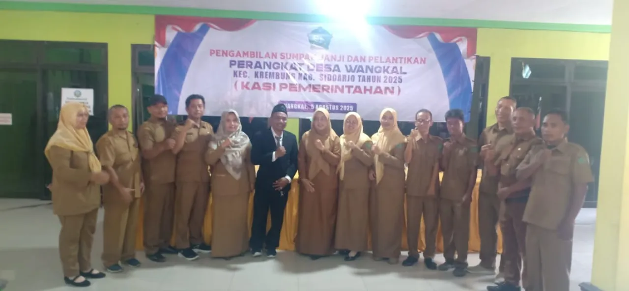 Pemdes Wangkal Menggelar Pelantikan/Pengambilan Sumpah Perangkat Desa Baru
