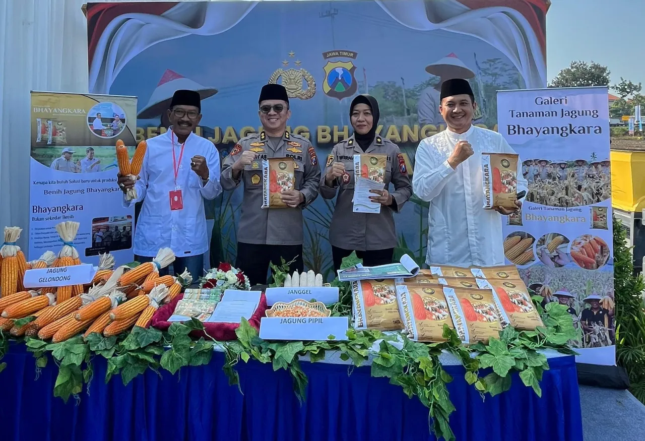 Dukung  Asta Cita, Polres Blitar Sumbang Jagung Varietas TKS 234
