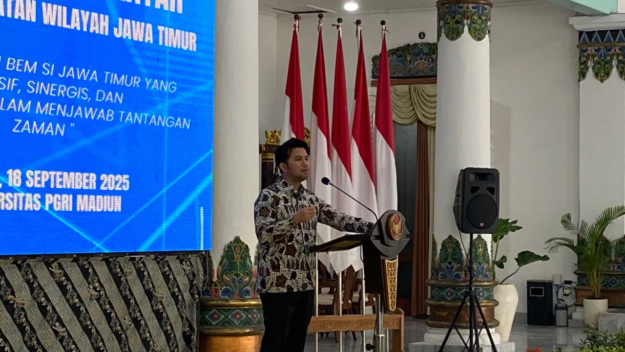 Hadiri Rakerwil BEM di Madiun, Wagub Emil Dardak Sebut Pemerintah Terbuka Terhadap Kritik dan Saran