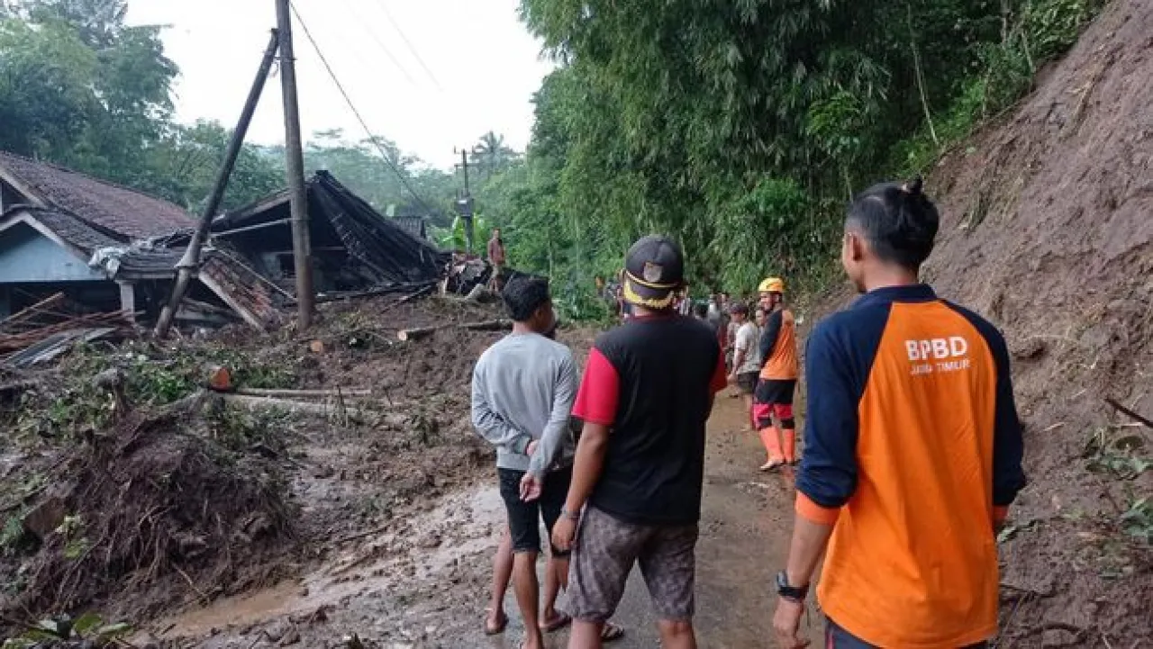 Hujan Deras, BPBD Catat Tiga Rumah di Jember Terdampak Longsor
