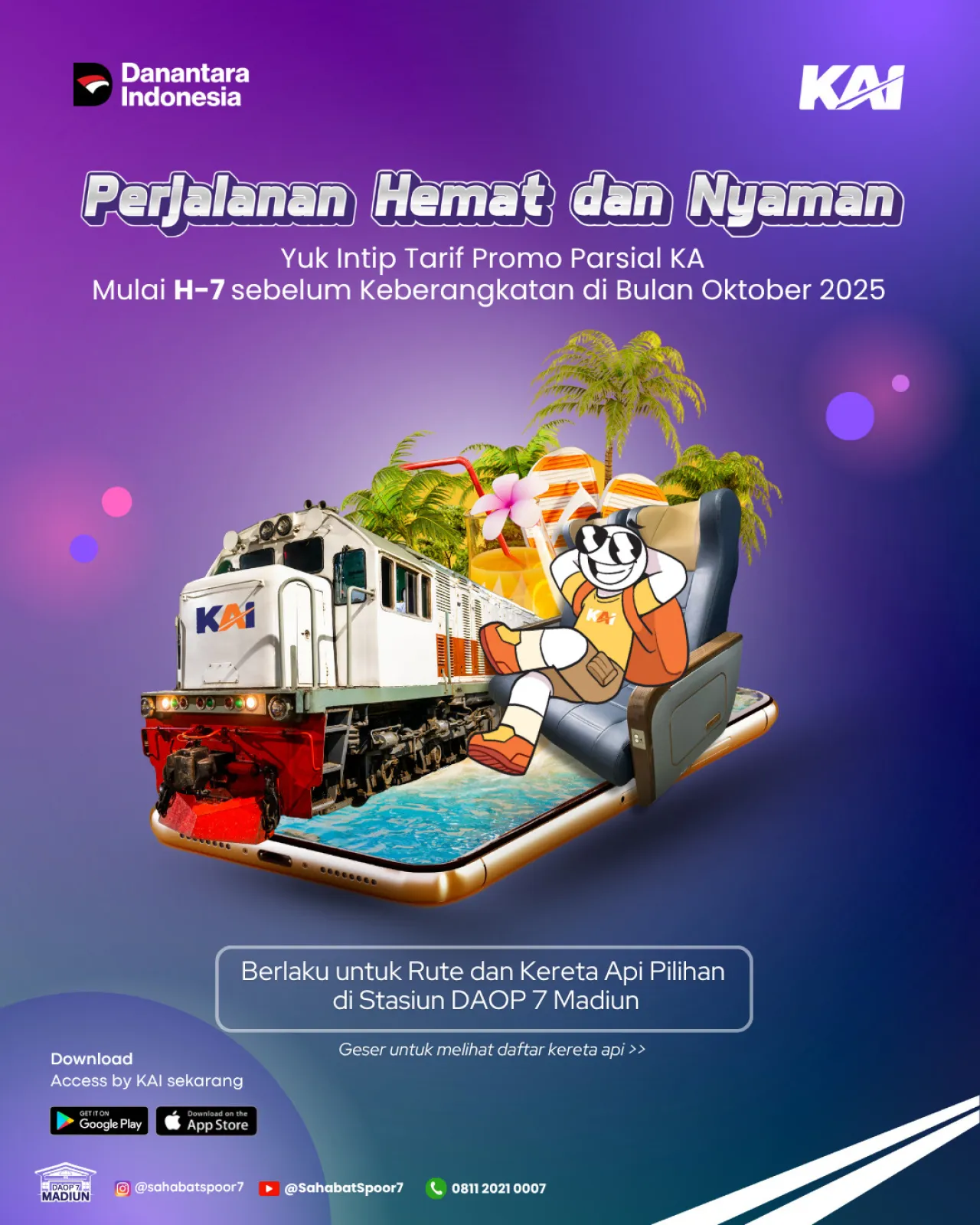 Manjakan Pelanggan, KAI Daop 7 Madiun Hadirkan Tarif Parsial