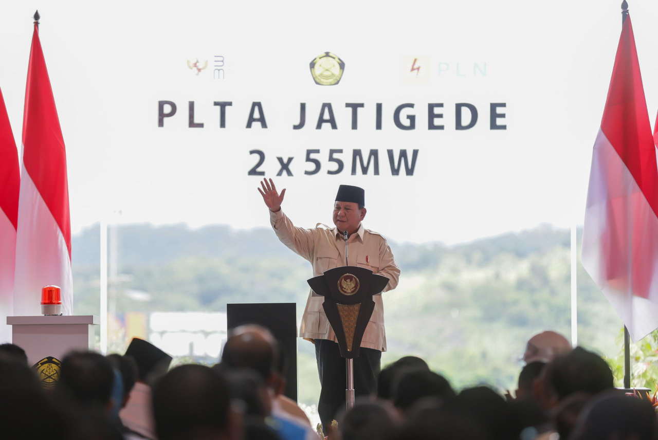 Presiden Prabowo menyampaikan pemanfaatan potensi EBT guna memenuhi kebutuhan energi dalam negeri pada Senin (20/1/2025). Foto/Humas PLN