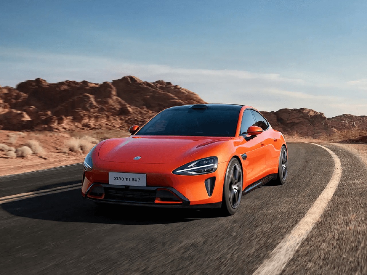 Mobil listrik Xiaomi SU7 warna spesial. SP/ JKT