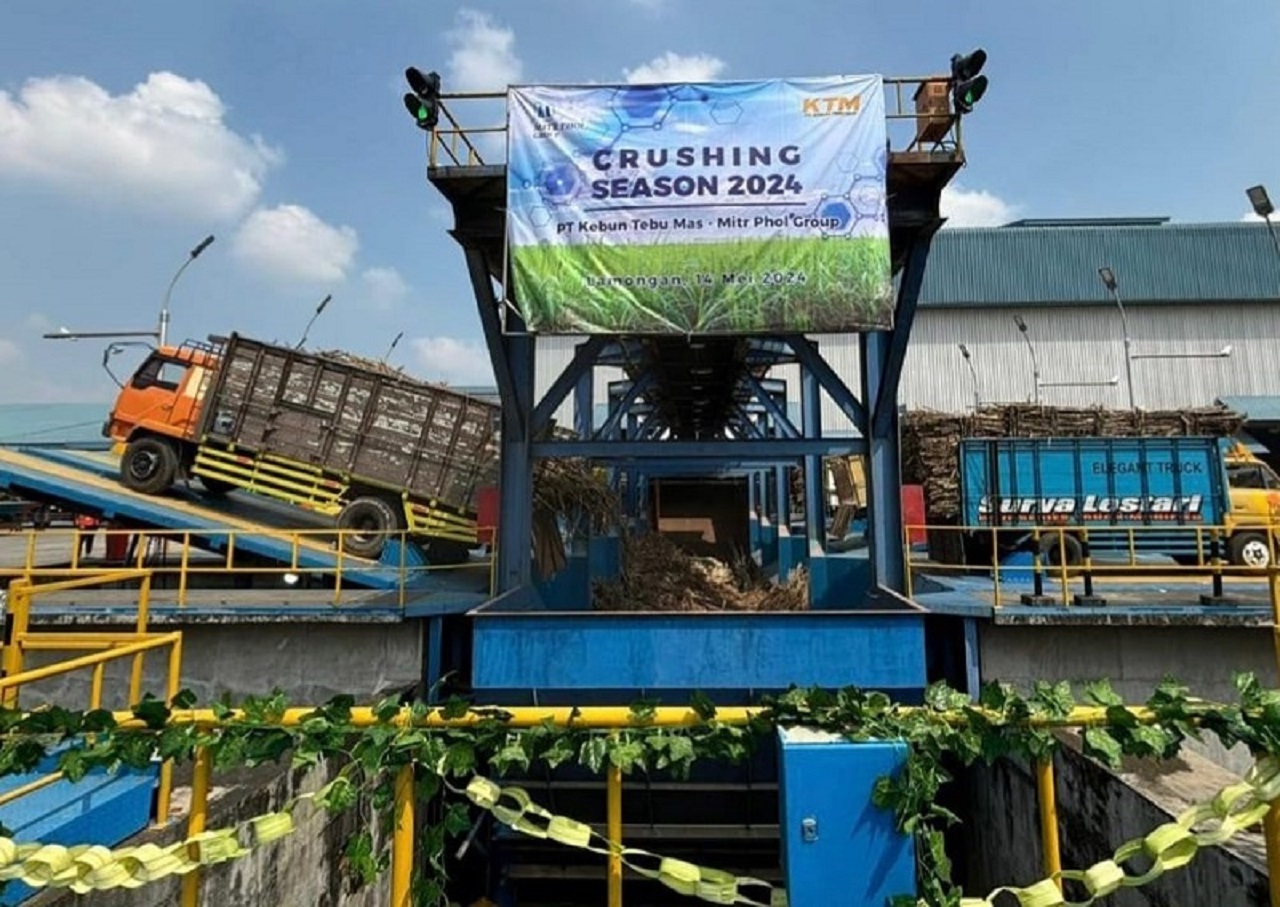 PT KTM Ngimbang Lamongan Jawa Timur, saat memulai crushing season 2024. SP/IST