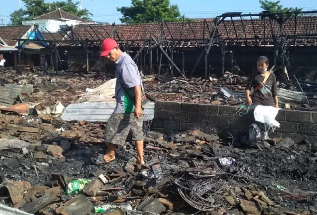 Proses revitalisasi Pasar Campurdarat, Tulungagung, Jawa Timur. SP/ TLG