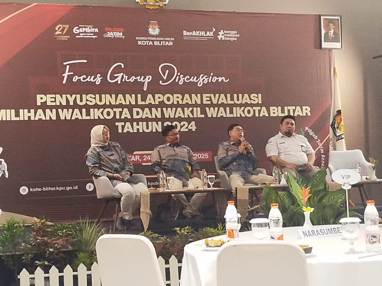 KPU Kota Blitar gelar FGD bersama stakeholder di salah satu hotel di Kota Blitar. SP/Lestariono