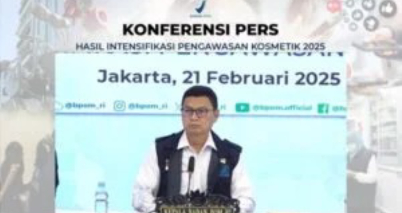 Konferensi pers yang digelar BPOM, Senin (24/3/2025).