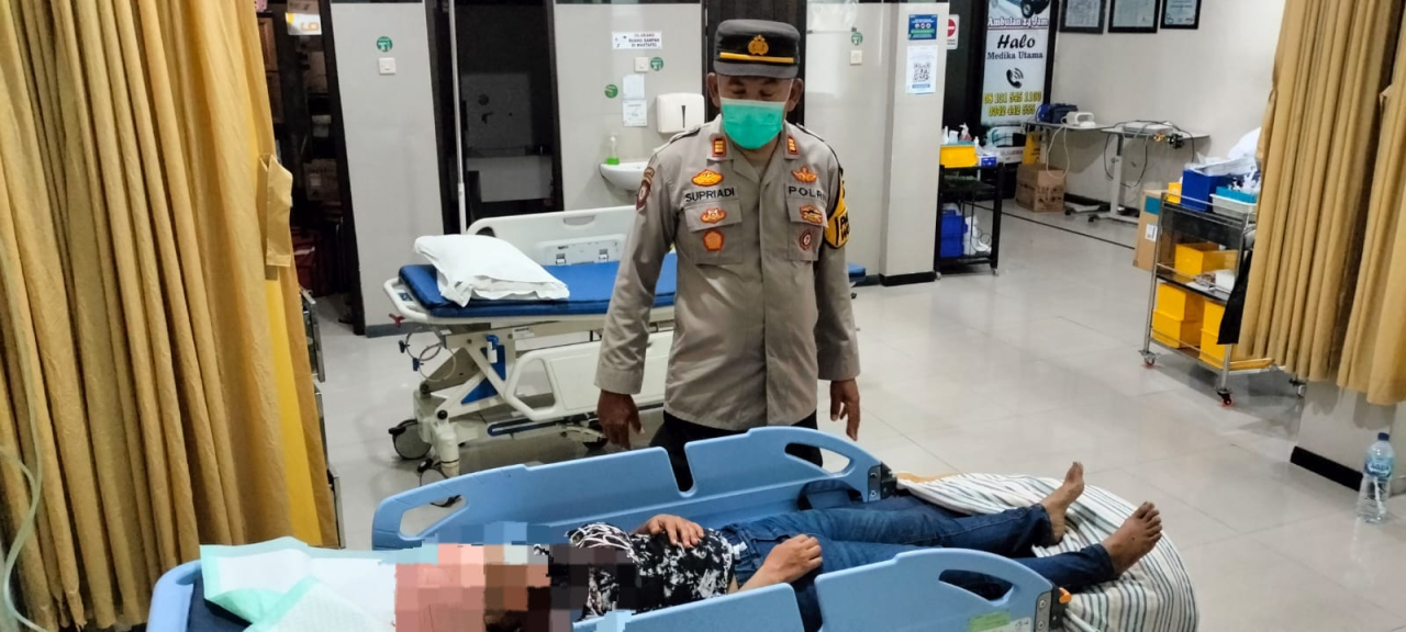 Kondisi korban saat dirawat di rumah sakit.